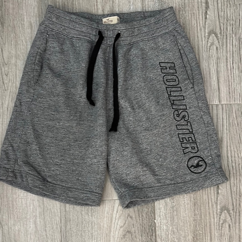 Hollister Gray Athletic Shorts with Drawstring Waistband
